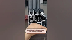 Sistema de perfis de alumínio para janelas deslizantes