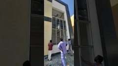 Instalação de parede cortina de alumínio, vidro duplo vidrado com capacidade de abertura