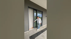 Porta de Correr Europeia para Pátio! Vidro Temperado Grande!