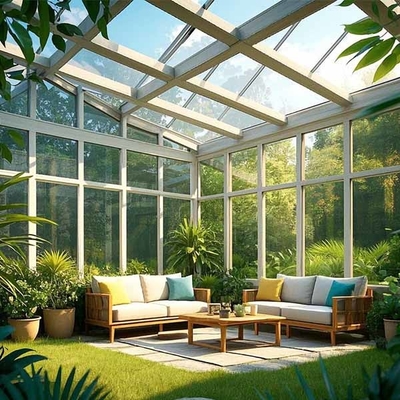 Confortável Sala de banho personalizada, Alumínio de liga Sunshine Sunroom
